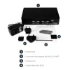 StarTech.com 4 pordiga USB DisplayPort KVM-lüliti heliga, 3840 x 2400 pikslit, must