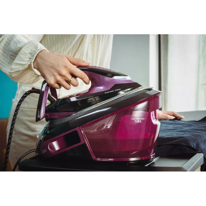 Tefal Express Vision SV8152 2800 W 1,8 L Durilium AirGlide Autoclean tallaplaat lilla, must