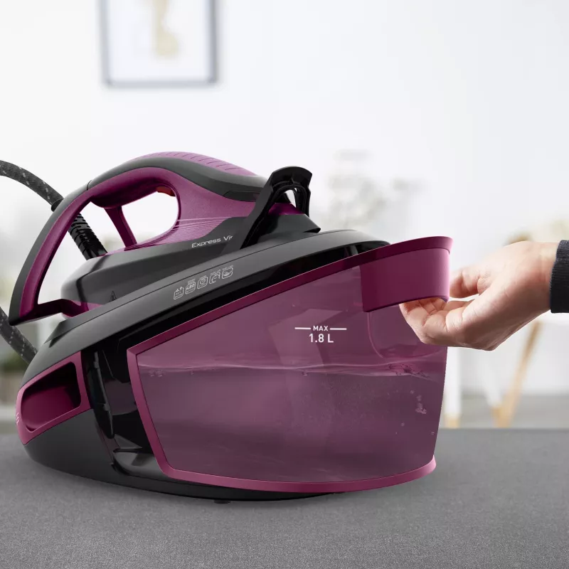 Tefal Express Vision SV8152 2800 W 1,8 L Durilium AirGlide Autoclean tallaplaat lilla, must