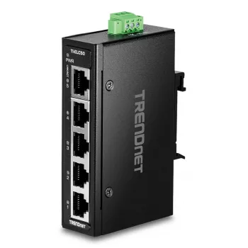 Võrgulüliti TRENDnet TI-ELC50 haldamata 5-pordiline Fast Ethernet (10/100), 9.6–60 V, sein-/DIN-riiulile paigaldus