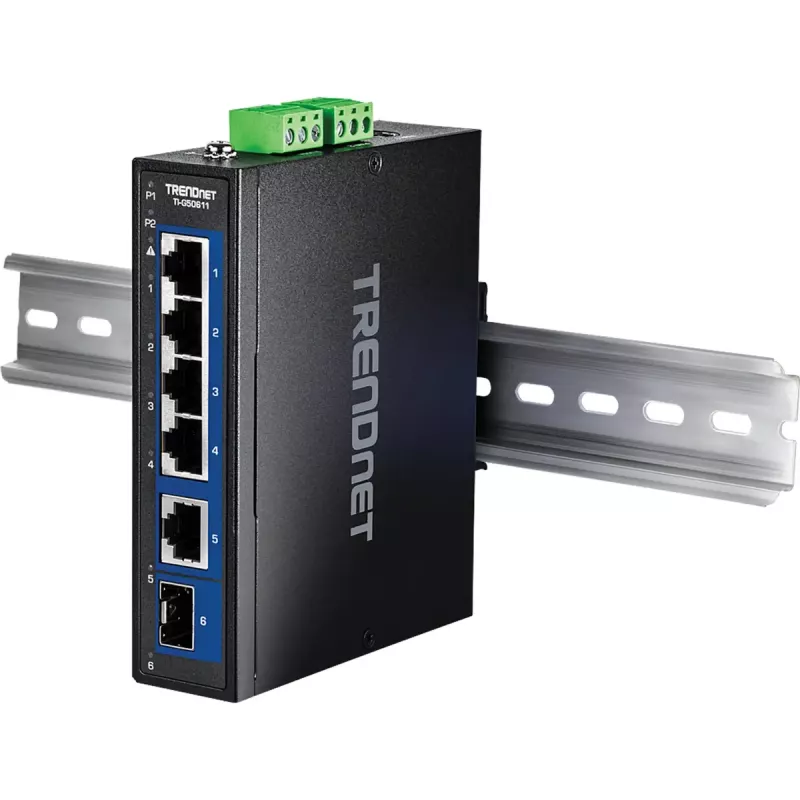 Trendnet TI-G50611 Tööstuslik haldamata 6-pordine 2.5G Etherneti lüliti 10G SFP toega
