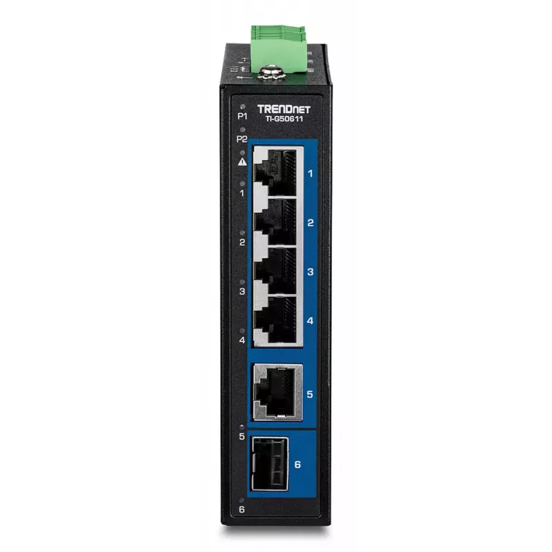 Trendnet TI-G50611 Tööstuslik haldamata 6-pordine 2.5G Etherneti lüliti 10G SFP toega