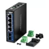 Haldamatu Gigabit Ethernet lüliti TRENDnet TI-G51SC, 4x RJ-45 10/100/1000, 10 Gbit/s läbilaskevõime, 2000 MAC, 9–60 V, seinakinnitus