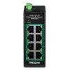 Haldamatu Fast Ethernet PoE-lüliti TRENDnet TI-PELC80 — 8x 10/100 Mbps RJ-45, IEEE 802.3af/at, 48–56 V DC, seinakinnitus
