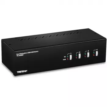 KVM-lüliti Trendnet TK-440DP Must Hõbedane