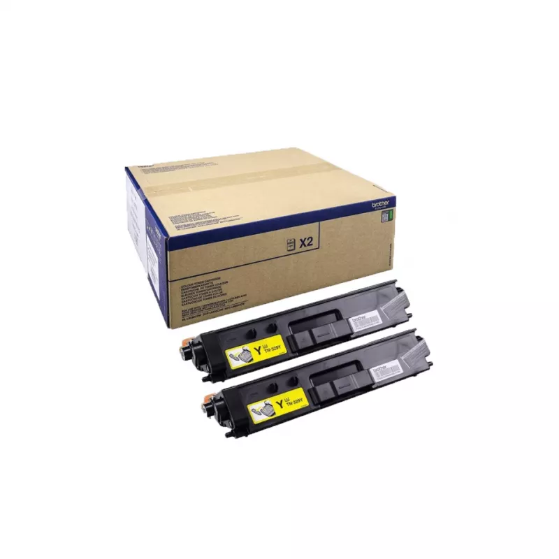 Toonerkassett Brother TN-329YTWIN, Originaal Kollane, laser, 2 tk, tootlikkus 12000 lehekülge