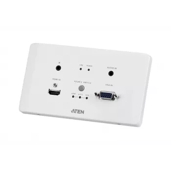ATEN HDMI & VGA HDBaseT saatja EL-i seinaplaadiga / PoH (4K@100m) (HDBaseT klass A)