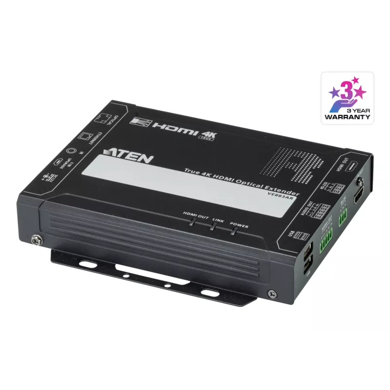 AV-saatja ja -vastuvõtja ATEN VE883AK2 True 4K HDMI optiline pikendaja 4K@300m 10km