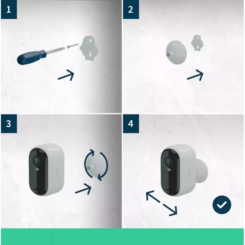 IP turvakaamera Arlo Essential 2K 2560 x 1440 juhtmevaba sise- ja välistingimustesse