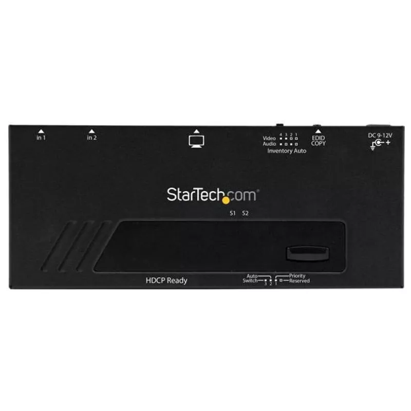 StarTech.com 2 pordi HDMI lüliti automaatse ja prioriteetse lülitusega - 1080p