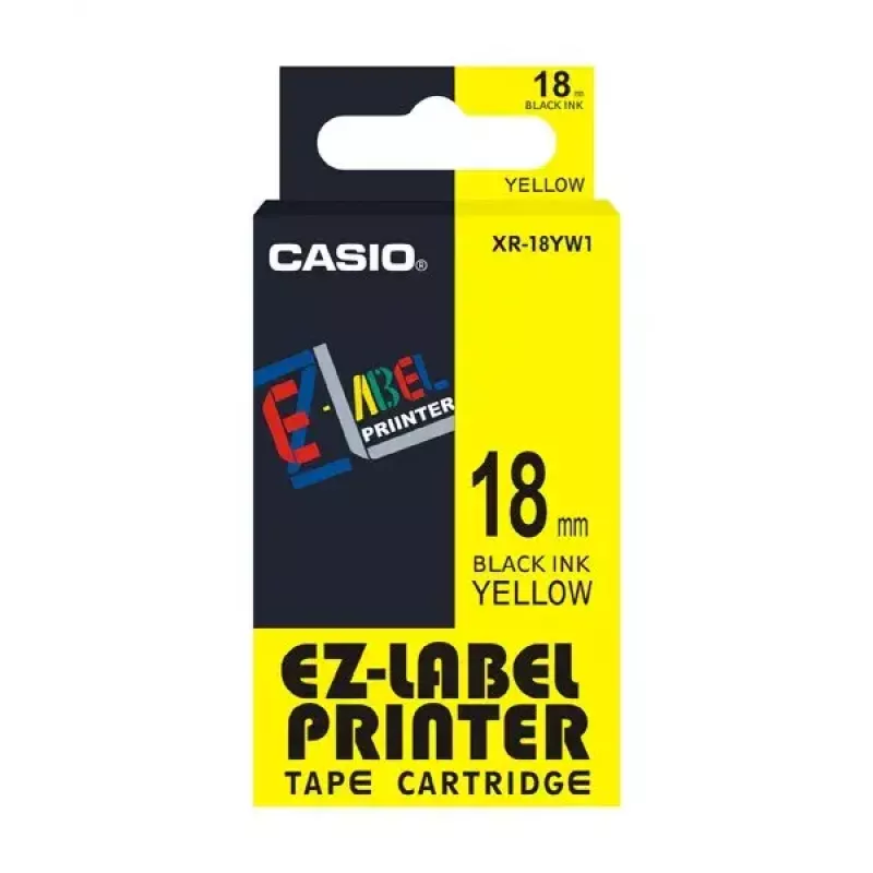Märgistuslint Casio XR-18YW1 Must kollasel