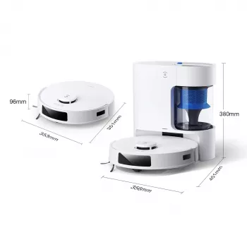 Robot vacuum Ecovacs Deebot N20e PLUS Valge — 2-in-1 vacuuming and mopping