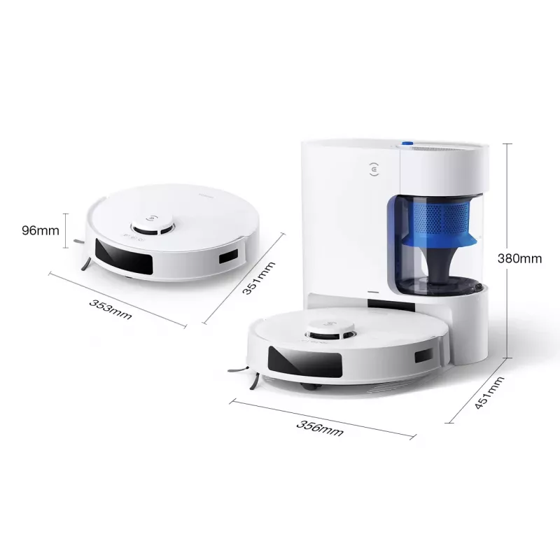 Robot vacuum Ecovacs Deebot N20e PLUS Valge — 2-in-1 vacuuming and mopping