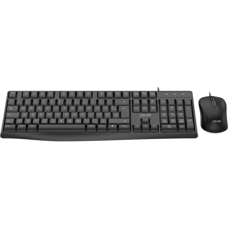 InLine Basic Desktop II, klaviatuuri-hiire komplekt, USB-kaabel, standardne DE paigutus