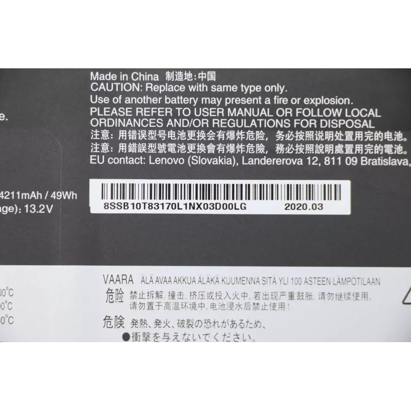Lenovo 5B10W13927 sülearvuti varuosa Aku