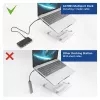 ACT USB-C 4K MST dokkimisjaam 2 HDMI monitorile, Ethernet, USB-C, 3x USB-A, PD läbivoolu ja 1-meetrine eemaldatav ühenduskaabel