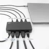 ACT USB-C 4K MST dokkimisjaam 2 HDMI monitorile, Ethernet, USB-C, 3x USB-A, PD läbivoolu ja 1-meetrine eemaldatav ühenduskaabel