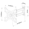 Techly seinakinnitus LCD LED 19-37'' kallutatav 2 liigendiga must ICA-LCD 2923B