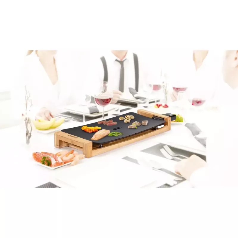 Laudagrill Princess 103026 Table Chef Pure Black alumiiniumist bambusest must 220W
