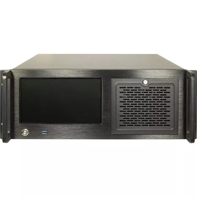 Serveri püstikkorpus Inter-Tech 4U-4460 TFT must 1x 120 mm ventilaator 5.25-tolline HDD
