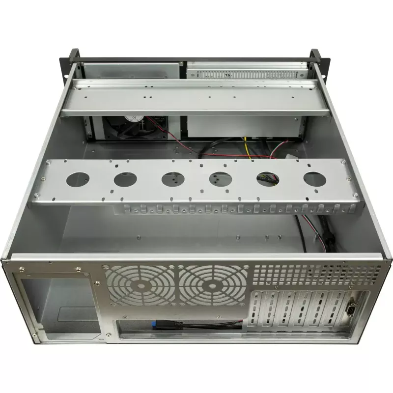 Serveri püstikkorpus Inter-Tech 4U-4460 TFT must 1x 120 mm ventilaator 5.25-tolline HDD
