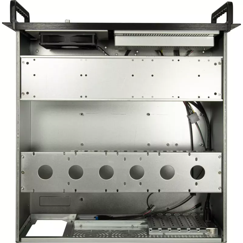 Serveri püstikkorpus Inter-Tech 4U-4460 TFT must 1x 120 mm ventilaator 5.25-tolline HDD