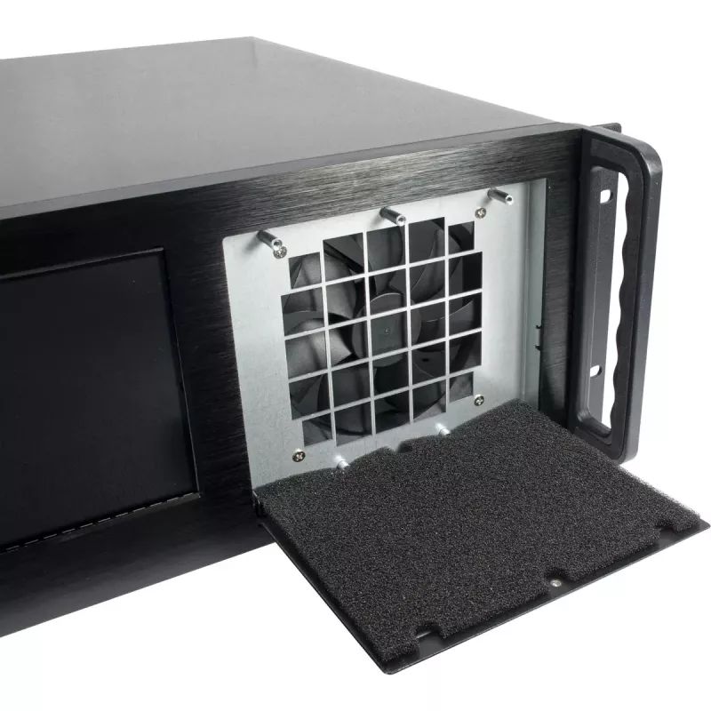 Serveri püstikkorpus Inter-Tech 4U-4460 TFT must 1x 120 mm ventilaator 5.25-tolline HDD