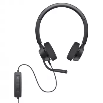DELL Pro Stereo Peakomplekt - WH3022, juhtmega, kontor/kõnekeskus, 96 g, peakomplekt, must