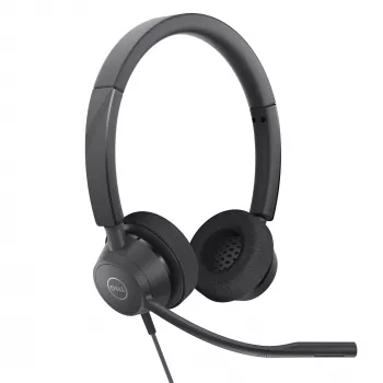 DELL Pro Stereo Peakomplekt - WH3022, juhtmega, kontor/kõnekeskus, 96 g, peakomplekt, must