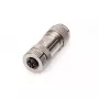 Digitus CAT 6A M12 pesa X-kodeeringuga IP67 isane pistik hõbedane lame