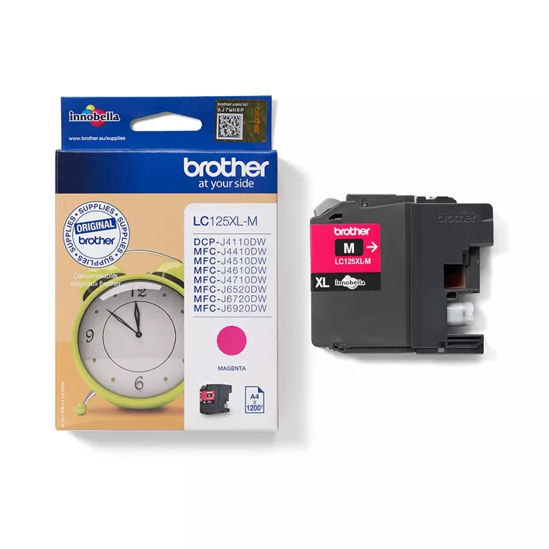 Brother LC125XLM tindikassett 1 tk Originaal Extra (Super) kõrge tootlikkusega magenta