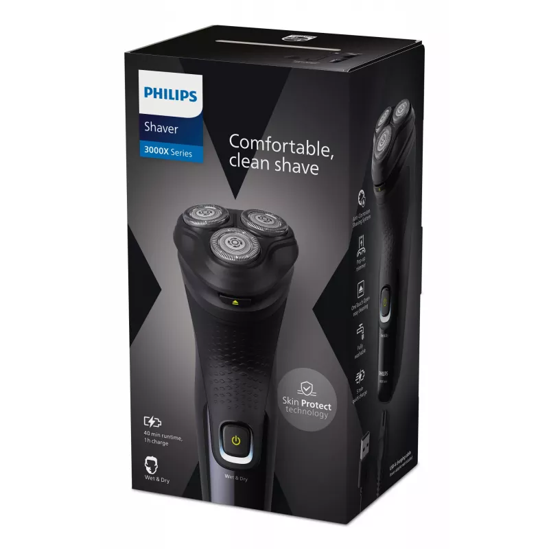 Philips X3021/00 meeste pardel Pöörlev pardel Trimmer Must