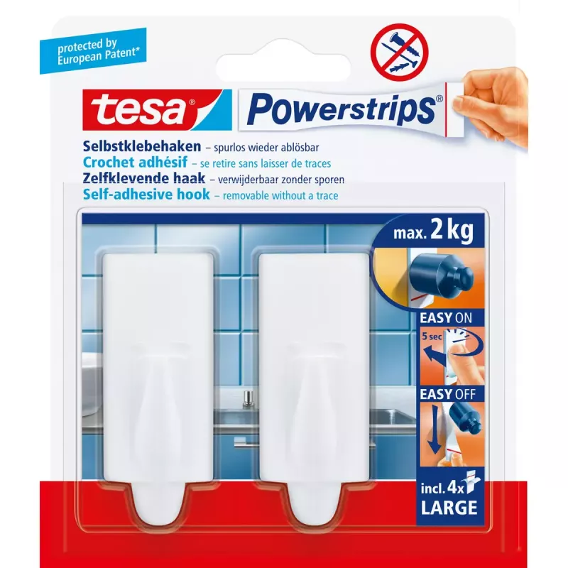 Universaalne konks Tesa Powerstrips Hooks Large TREND