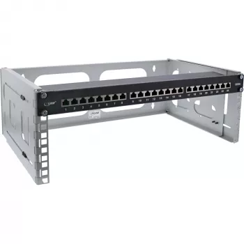 Seinale paigaldatav riiul InLine 19 tolli 4U 24-40cm sügavusega hall