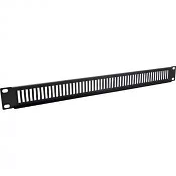 InLine 19-tolline perforeeritud pimepaneel, 1U, RAL 9005 must
