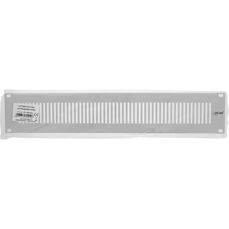 Pimepaneel InLine 19 tolli 19111G perforeeritud hall RAL 7035