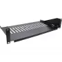 Rack shelf InLine 19 inch 250mm 20kg 2U RAL 9005 Must