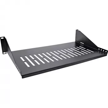 Rack shelf InLine 19 inch 250mm 20kg 2U RAL 9005 Must