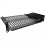 Rack shelf InLine 19 inch 400mm 20kg 2U RAL 9005 Must