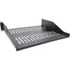 Rack shelf InLine 19 inch 400mm 20kg 2U RAL 9005 Must