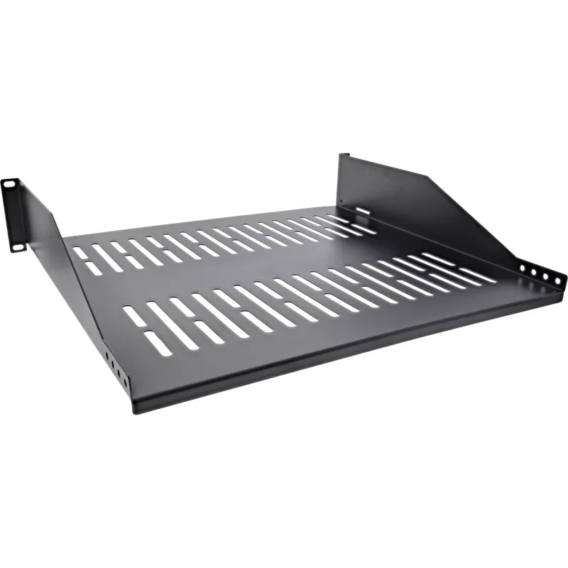 Rack shelf InLine 19 inch 400mm 20kg 2U RAL 9005 Must