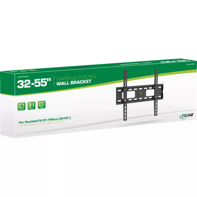 InLine seinakinnitusklamber TFT/LED/Plasma 81–140 cm 32–55 tolli, max 75 kg
