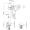 InLine lauaklamber teleri / LED / TFT ekraani jaoks kuni 81 cm 32 tolli max 9 kg must