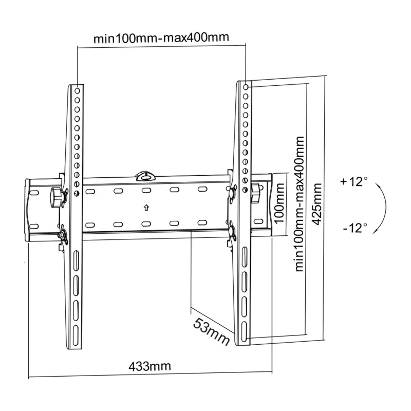Seinakinnitus InLine Basic 23113A lameekraantelerile 32-55 tolli