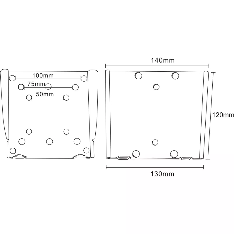 InLine seinakinnitusklamber TFT 33-69cm 13-27 inch max 30kg