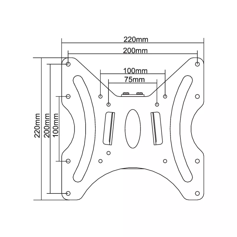 InLine seinakinnitusklamber TFT-le 58–107 cm (23–42 tolli), max 30 kg