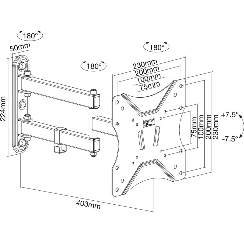 InLine Basic seinakinnitus lameekraantelerile 58-107 cm (23-42 tolli)