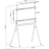 InLine puitstatiiv Studio TV-alus, ekraanidele 49–70 tolli (124–178 cm), max 40 kg