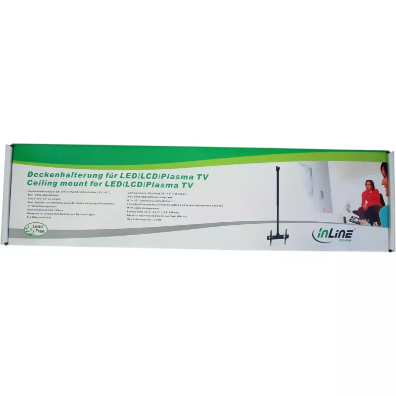InLine lame ja kaldus laekinnitusklamber TFT / LED / Plasma 32-55 tolli kuni 50 kg