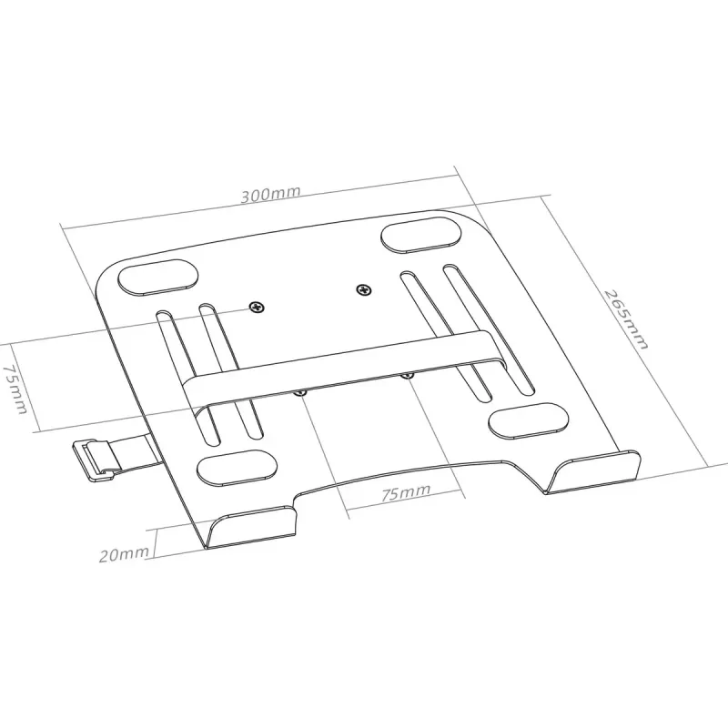 InLine sülearvuti kinnitus / hoidik koos VESA 75 adapteriga